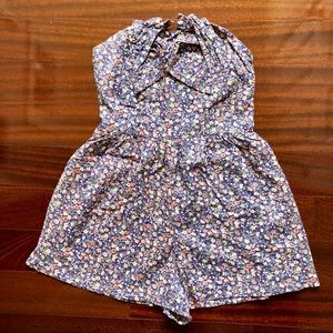 Fire Los Angeles strapless floral ROMPER